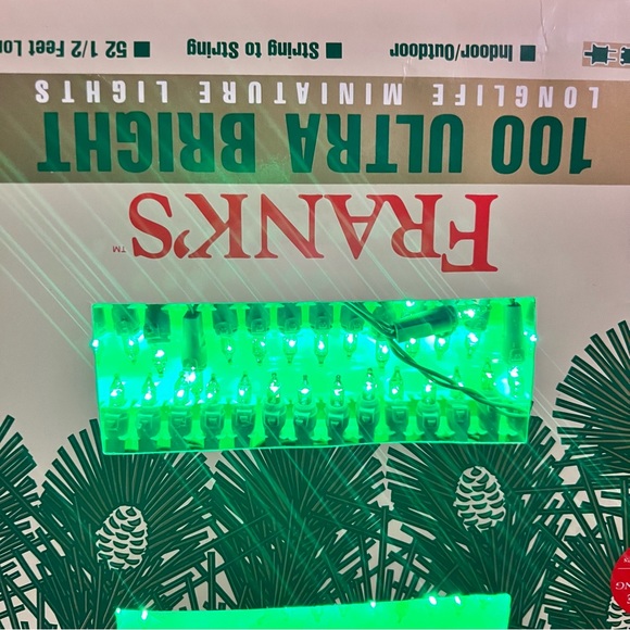 COPY - Vintage FRANKS 100 Ultra Bright Christmas Lights Green New - Picture 2 of 16